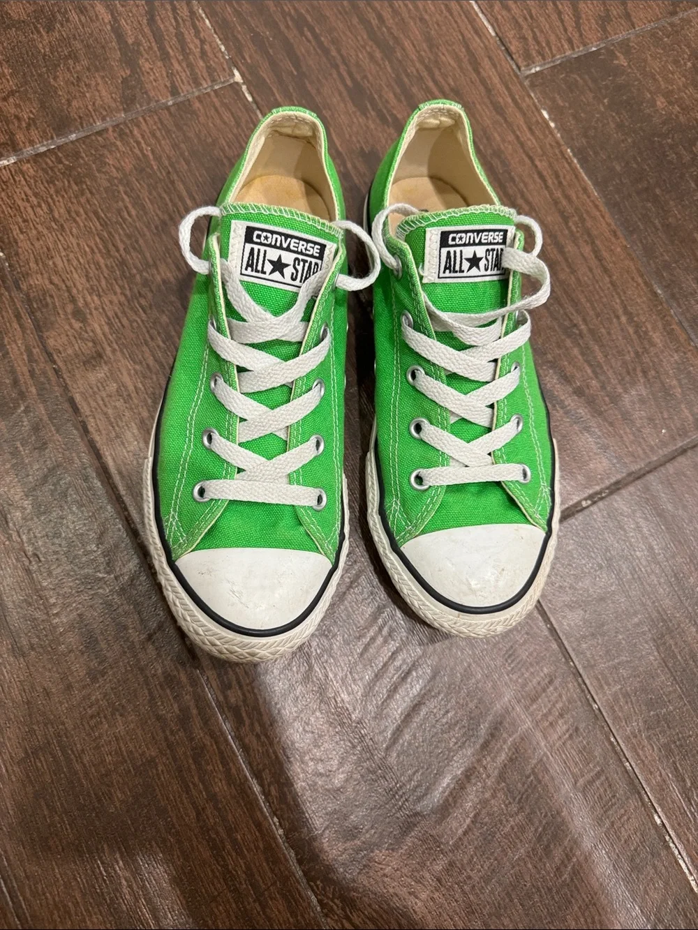 Converse Kids Green Canvas Low Top Sneakers